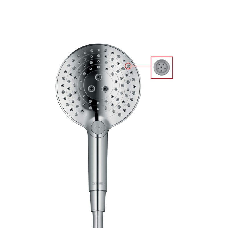 hansgrohe Raindance Select S Easy Install 5-inch Handheld Shower Head Modern 3 -Spray PowderRain, Rain, Whirl 26037001 - Image 3